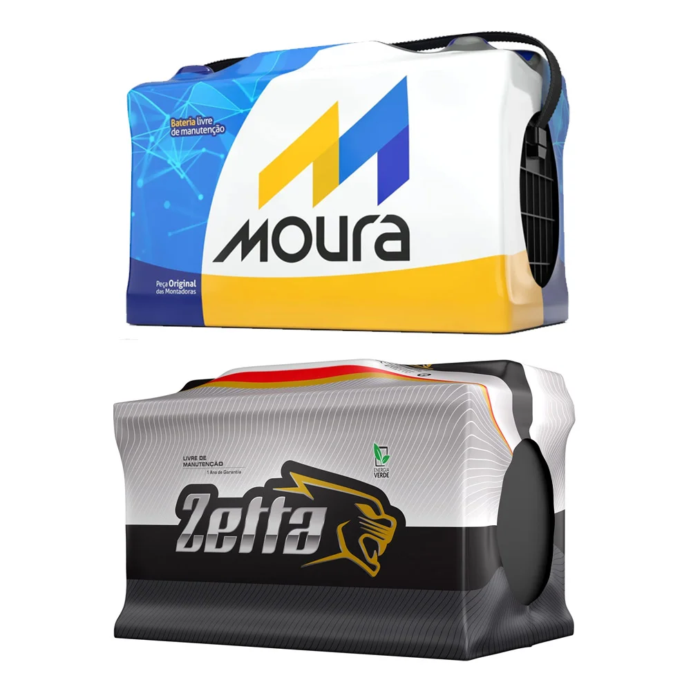 Baterias automotivas Moura e Zetta para carro com entrega e instalação em Salvador BA